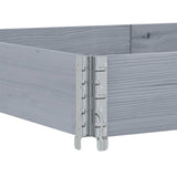 Garden Planter Grey 150x100 cm Solid Wood Pine