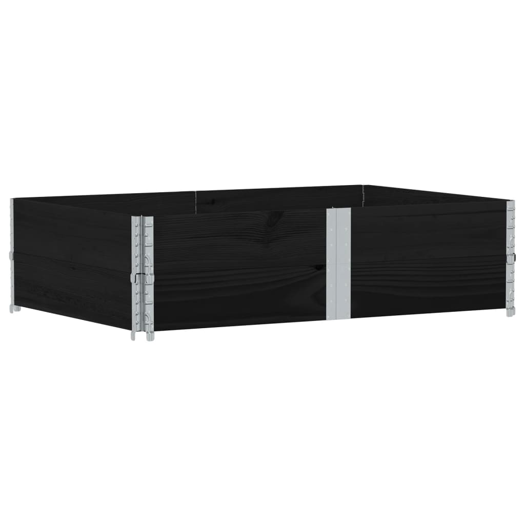 Garden Planter Black 150x100 cm Solid Wood Pine