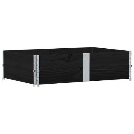 Garden Planter Black 150x100 cm Solid Wood Pine