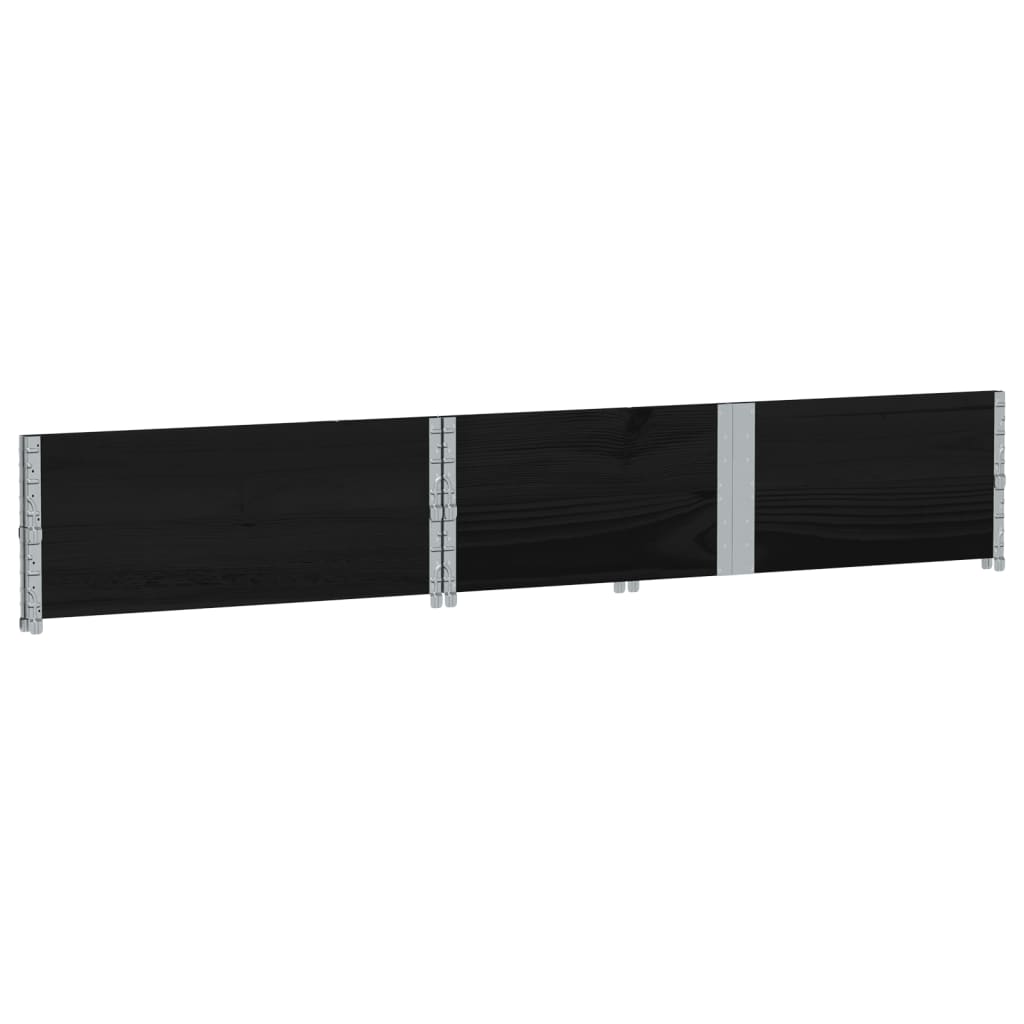 Garden Planter Black 150x100 cm Solid Wood Pine
