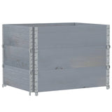 Garden Planter Grey 80x60 cm Solid Wood Pine