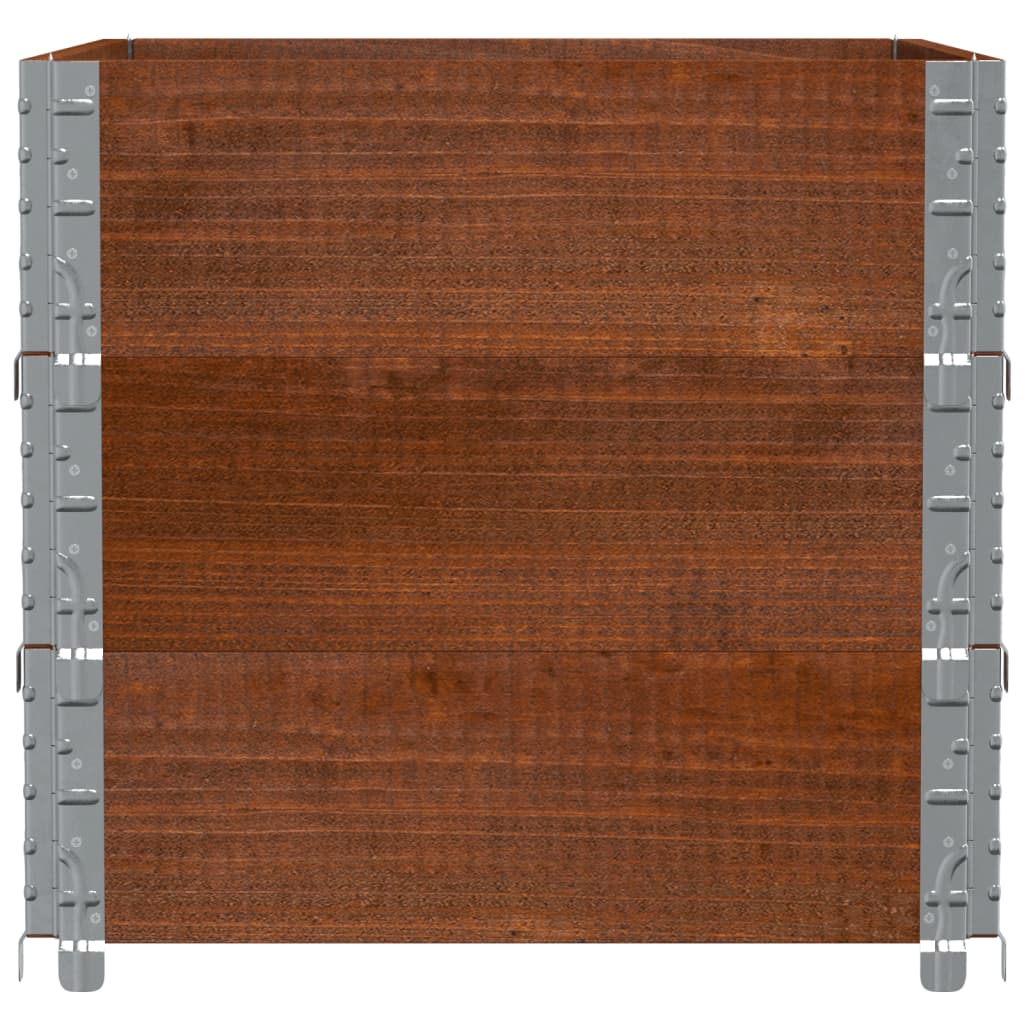 Garden Planter Brown 80x60 cm Solid Wood Pine