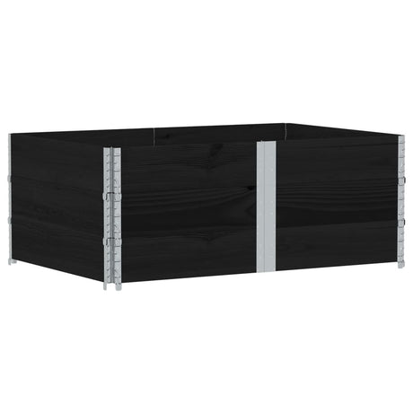 Garden Planter Black 150x100 cm Solid Wood Pine