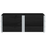 Garden Planter Black 150x100 cm Solid Wood Pine