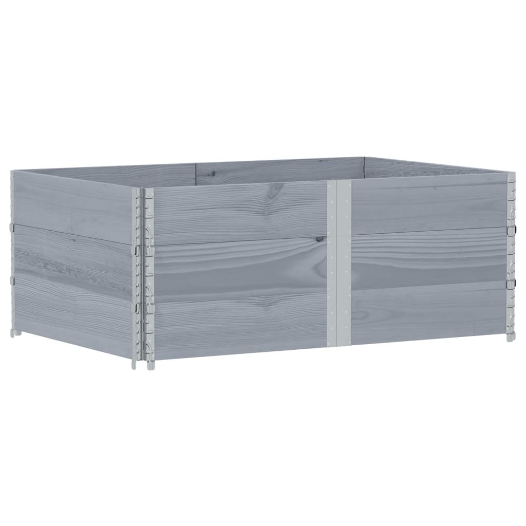 Garden Planter Grey 150x100 cm Solid Wood Pine
