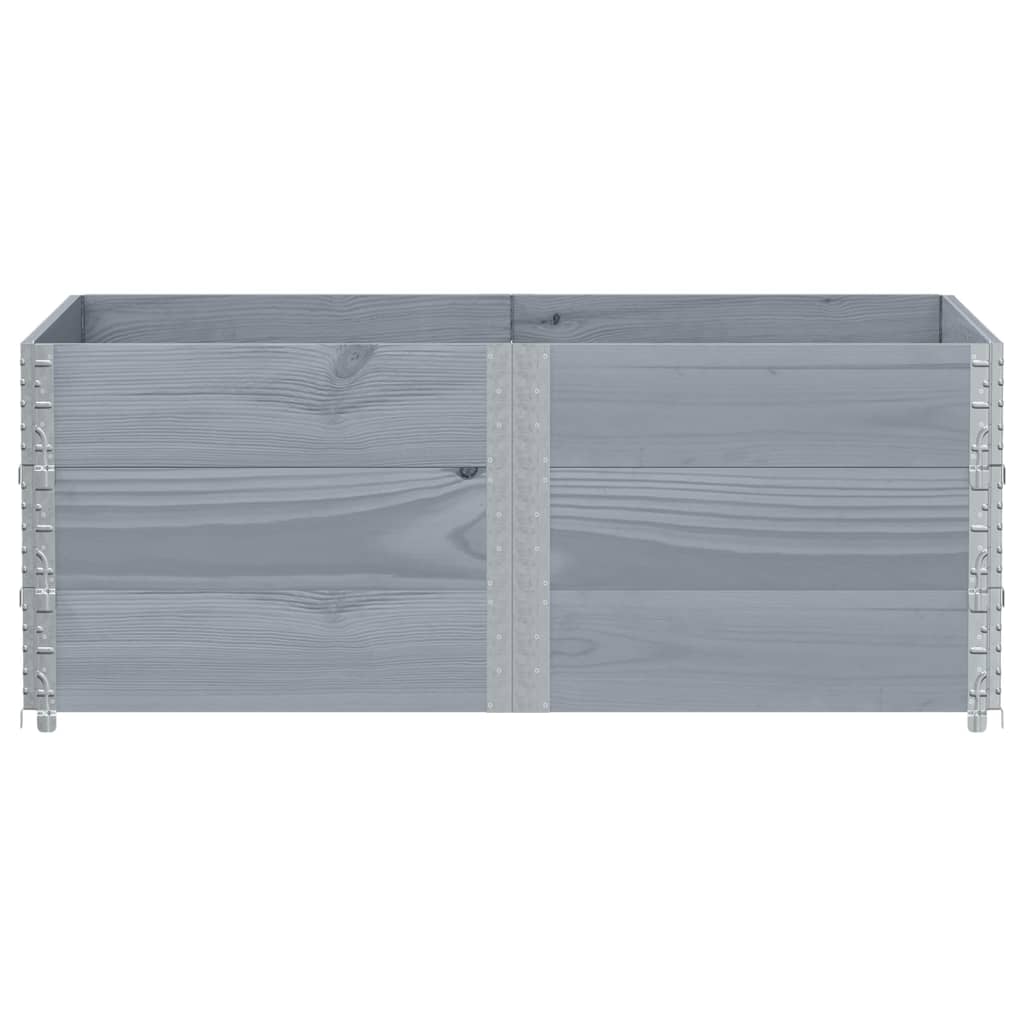 Garden Planter Grey 150x100 cm Solid Wood Pine