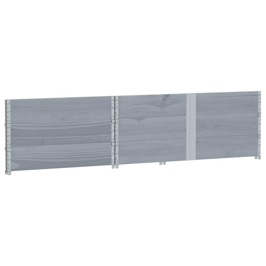 Garden Planter Grey 150x100 cm Solid Wood Pine