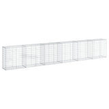 Gabion Basket with Cover 600x50x100 cm Galvanised Iron