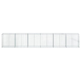 Gabion Basket with Cover 600x50x100 cm Galvanised Iron