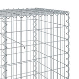 Gabion Basket with Cover 600x50x100 cm Galvanised Iron