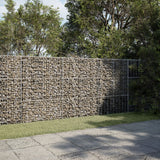 Gabion Basket with Cover 300x50x150 cm Galvanised Iron