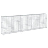 Gabion Basket with Cover 500x50x150 cm Galvanised Iron