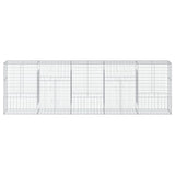 Gabion Basket with Cover 500x50x150 cm Galvanised Iron