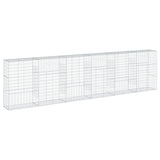 Gabion Basket with Cover 600x50x150 cm Galvanised Iron