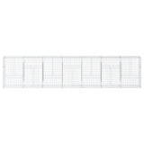 Gabion Basket with Cover 700x50x150 cm Galvanised Iron