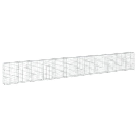 Gabion Basket with Cover 1200x50x150 cm Galvanised Iron