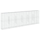 Gabion Basket with Cover 600x50x200 cm Galvanised Iron
