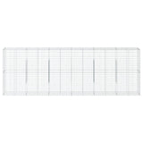 Gabion Basket with Cover 600x50x200 cm Galvanised Iron