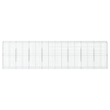 Gabion Basket with Cover 800x50x200 cm Galvanised Iron