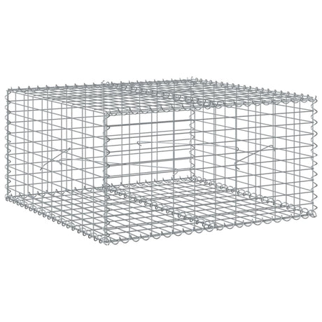Gabion Basket with Cover 100x100x50 cm Galvanised Iron