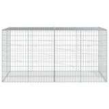 Gabion Basket with Cover 200x100x100 cm Galvanised Iron