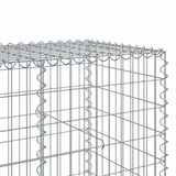 Gabion Basket with Cover 350x100x100 cm Galvanised Iron