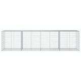 Gabion Basket with Cover 400x100x100 cm Galvanised Iron