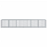 Gabion Basket with Cover 600x100x100 cm Galvanised Iron
