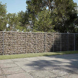 Gabion Basket with Cover 650x100x100 cm Galvanised Iron