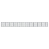 Gabion Basket with Cover 1150x100x100 cm Galvanised Iron