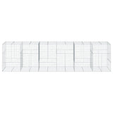 Gabion Basket with Cover 600x100x150 cm Galvanised Iron