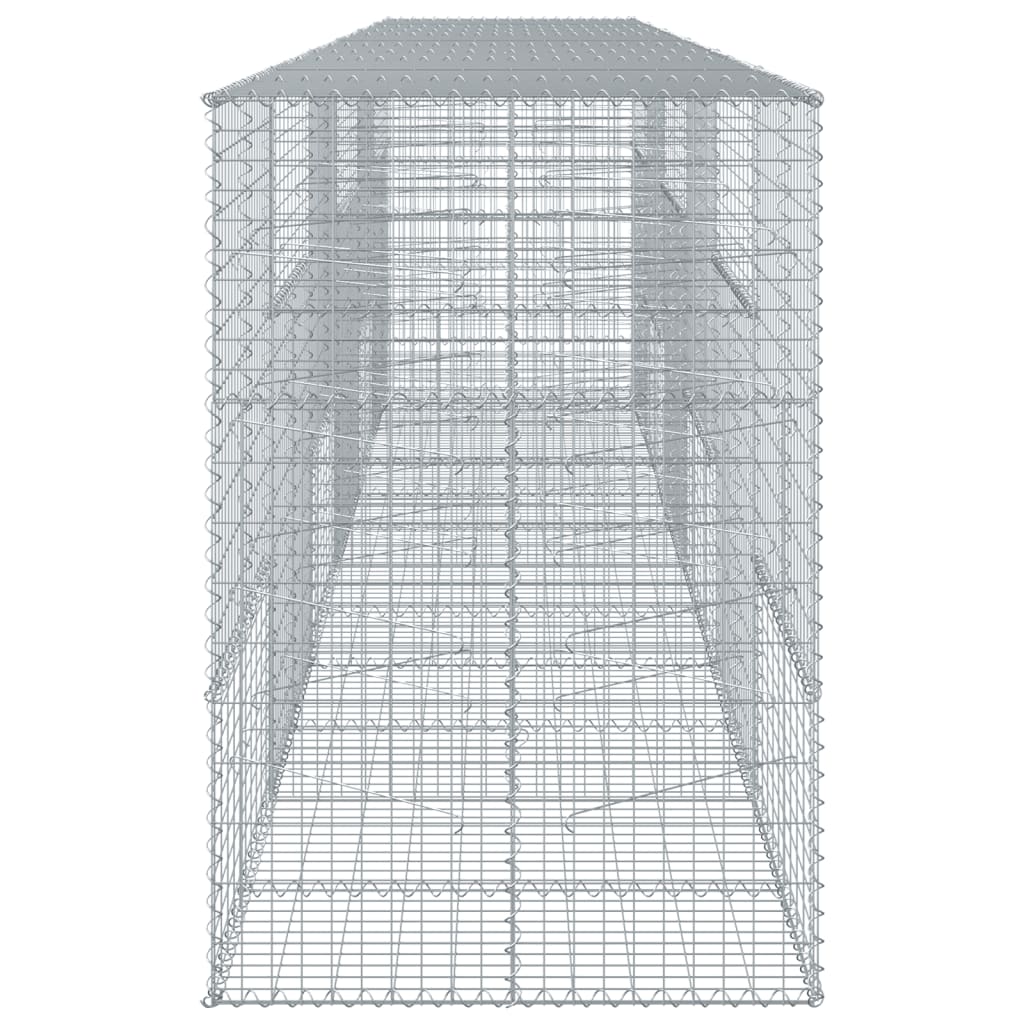 Gabion Basket with Cover 600x100x150 cm Galvanised Iron