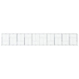 Gabion Basket with Cover 1000x100x150 cm Galvanised Iron