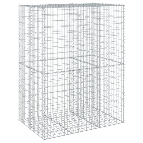 Gabion Basket with Cover 150x100x200 cm Galvanised Iron