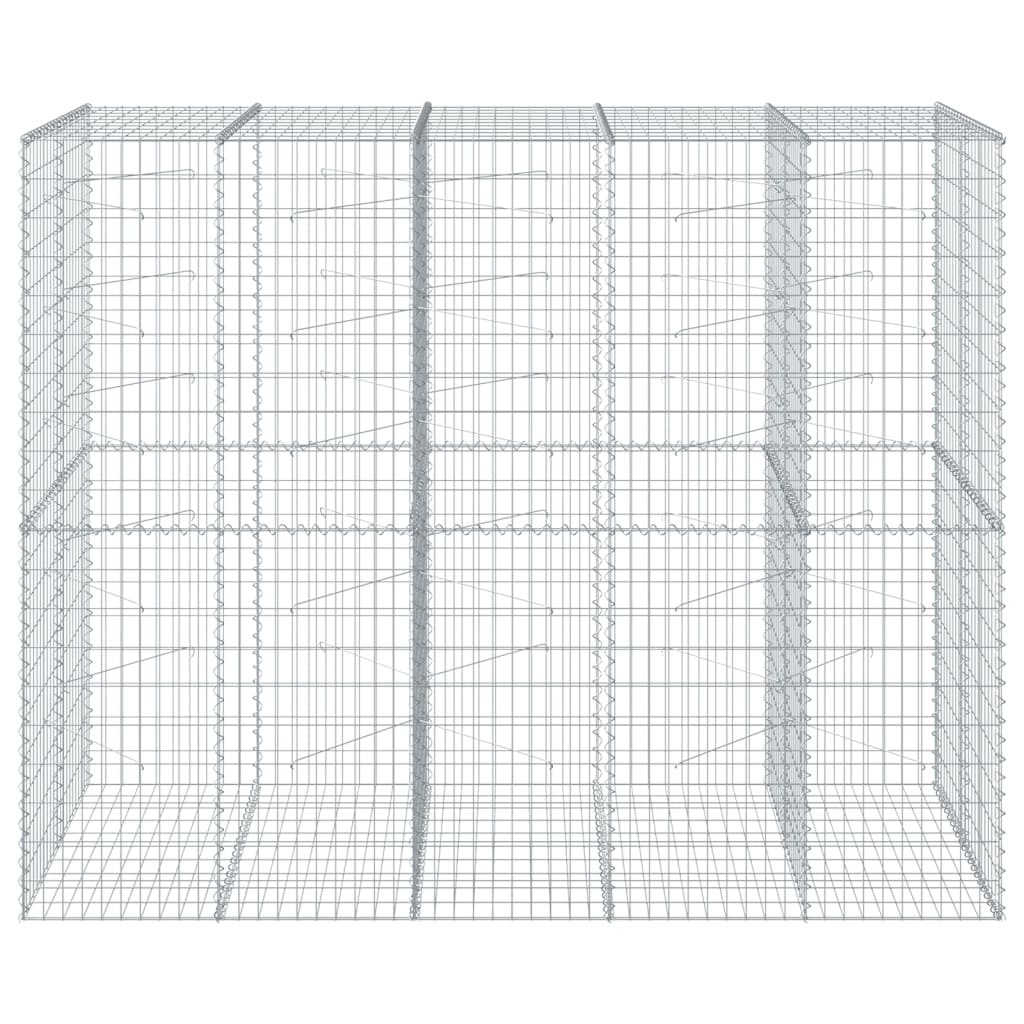 Gabion Basket with Cover 250x100x200 cm Galvanised Iron