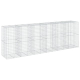 Gabion Basket with Cover 600x100x200 cm Galvanised Iron