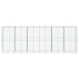 Gabion Basket with Cover 600x100x200 cm Galvanised Iron