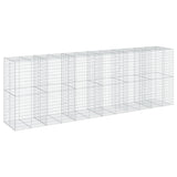 Gabion Basket with Cover 600x100x200 cm Galvanised Iron