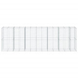 Gabion Basket with Cover 650x100x200 cm Galvanised Iron