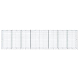 Gabion Basket with Cover 800x100x200 cm Galvanised Iron