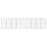 Gabion Basket with Cover 900x100x200 cm Galvanised Iron