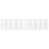 Gabion Basket with Cover 950x100x200 cm Galvanised Iron