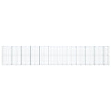 Gabion Basket with Cover 1150x100x200 cm Galvanised Iron