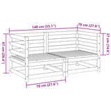 2 Piece Garden Sofa Set Solid Wood Douglas Fir