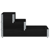 3-Tier Raised Bed Black 120x80 cm Solid Wood Pine