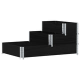 3-Tier Raised Bed Black 120x80 cm Solid Wood Pine