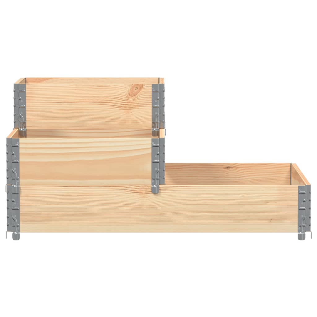 3-Tier Raised Bed 120x80 cm Solid Wood Pine