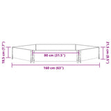 Raised Bed Hexagon Black 160x160 cm Solid Wood Pine