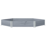 Raised Bed Hexagon Grey 160x160 cm Solid Wood Pine