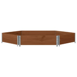 Raised Bed Hexagon Brown 160x160 cm Solid Wood Pine